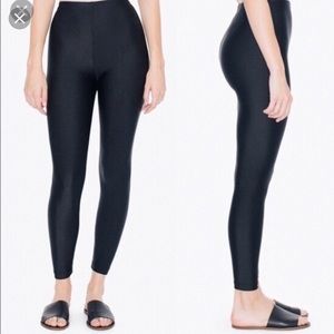 American apparel shiny leggings size S and M